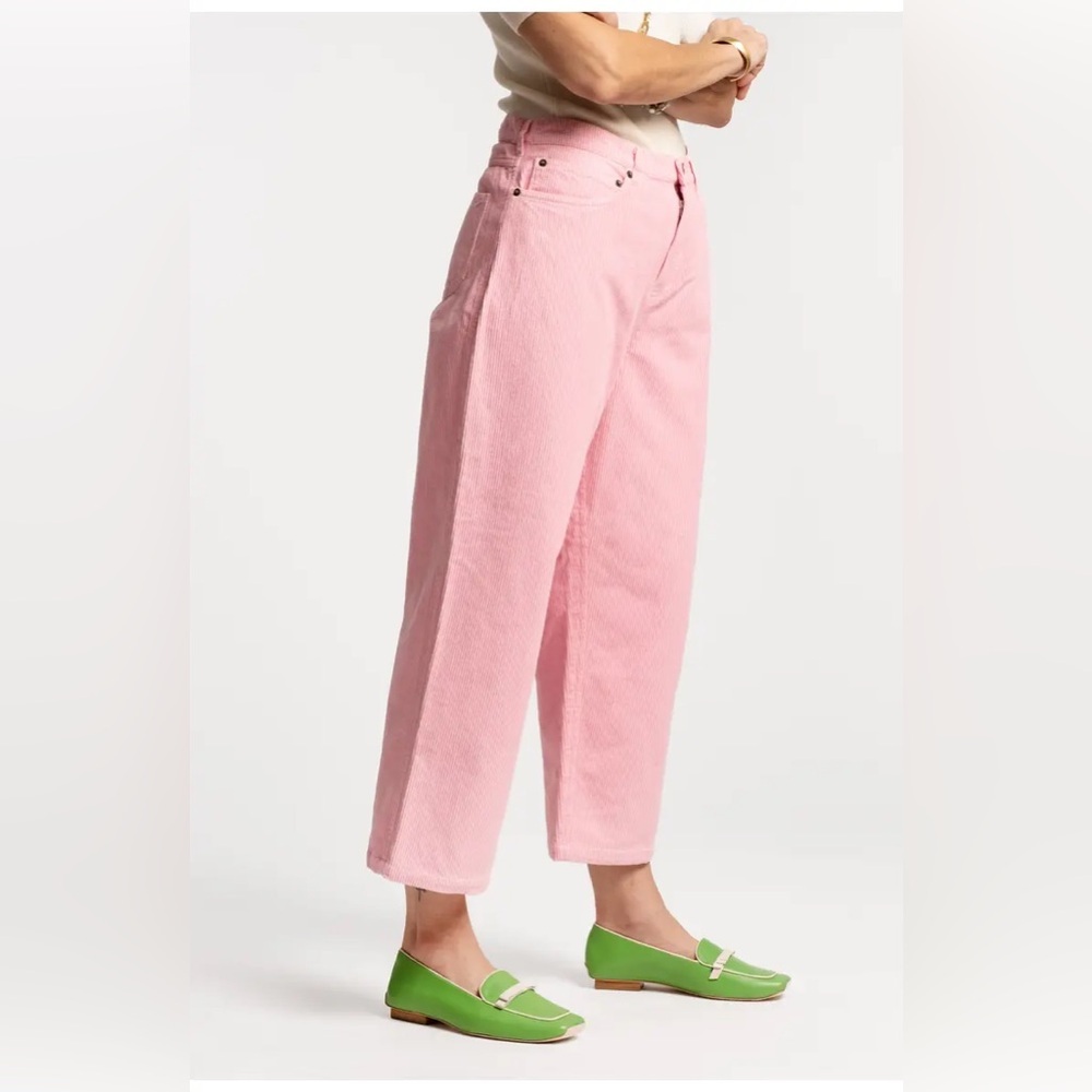 Frances Valentine Jane Cords Corduroy Barrel Wide leg Sz 2 Pink
